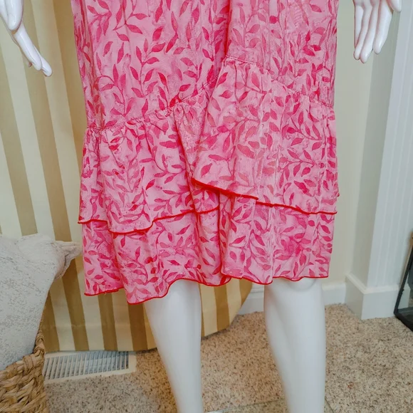 DRAGONFLY IMPORT HALTER NECK SMOCKED DRESS, PINK L - Picture 3 of 7